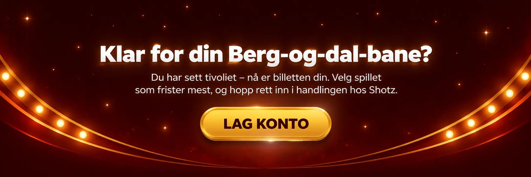 Shotz Casino – klar for din berg-og-dal-bane? Lag konto og spill nå